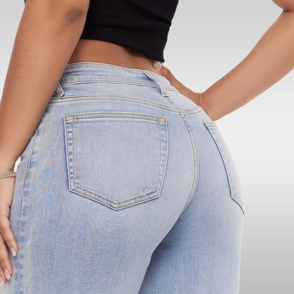 Lounge™ Mid-Low Rise Stretch Wide-Leg Baggy Jeans - Lounge